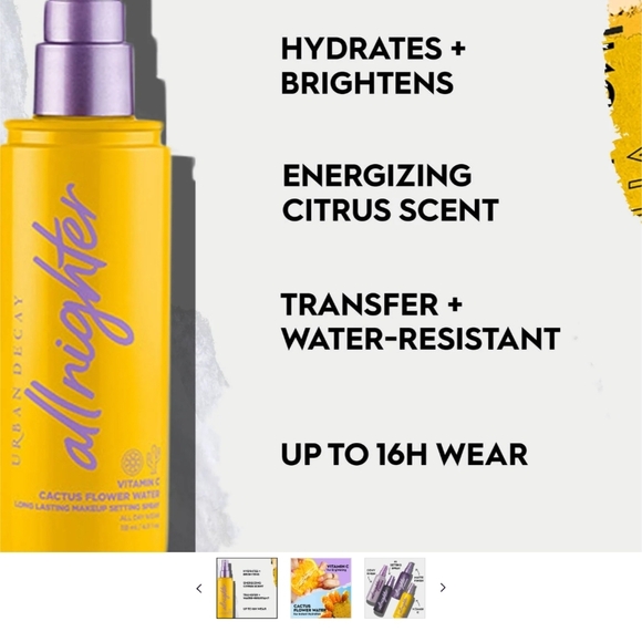 Urban Decay All Nighter Setting Spray Duo - Yellow and Purple - Picture 4 of 5